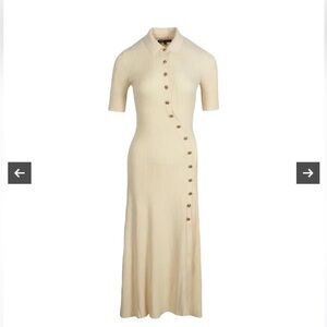 Maje Cream Button-Down Dress WORN 1x